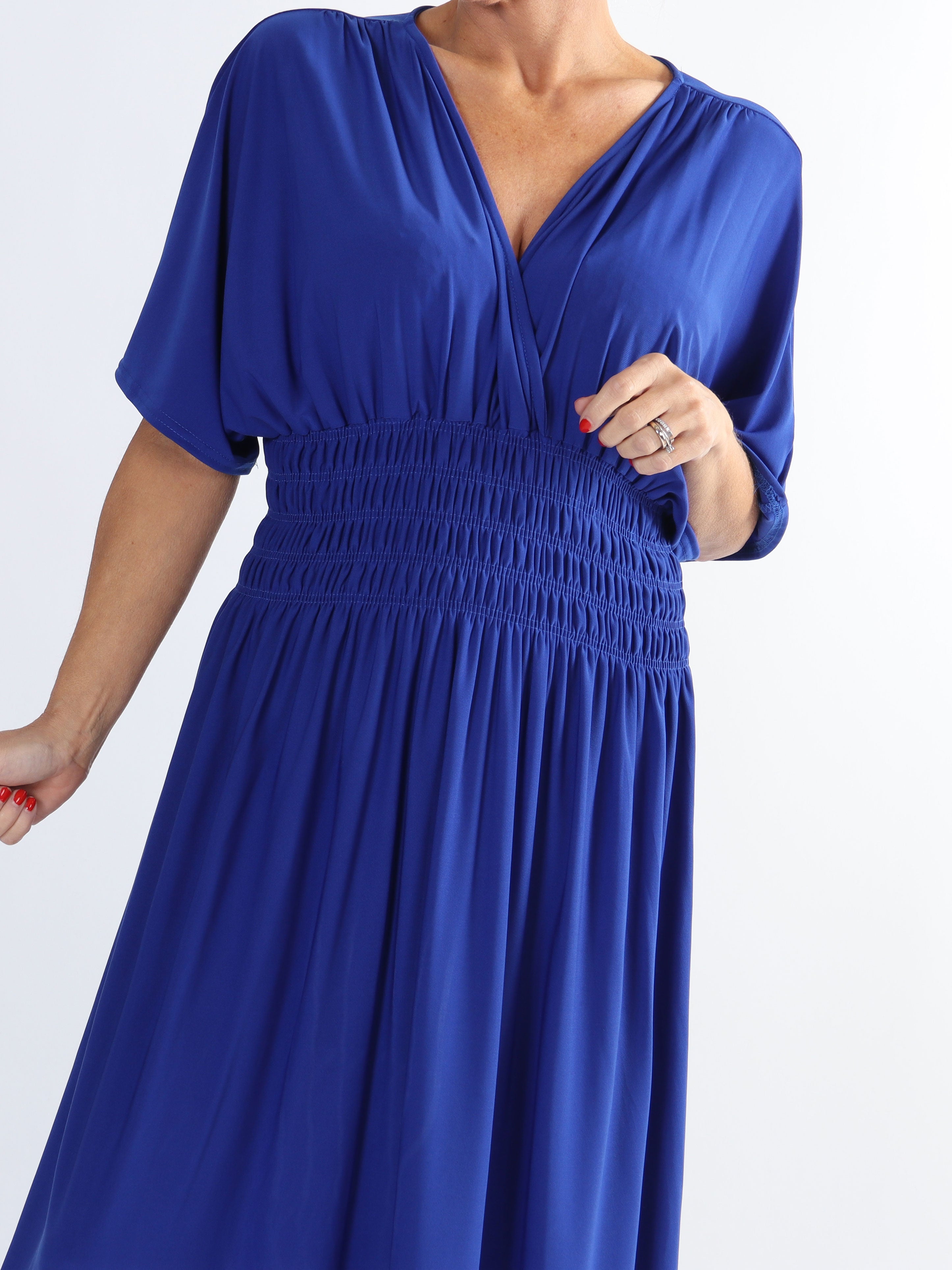 Pams Plain - Elastisk plus size kjole med smock